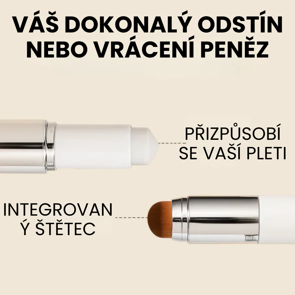 Make-up 2 v 1 s integrovaným štetcom