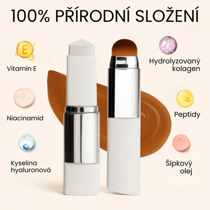 Make-up 2 v 1 s integrovaným štetcom